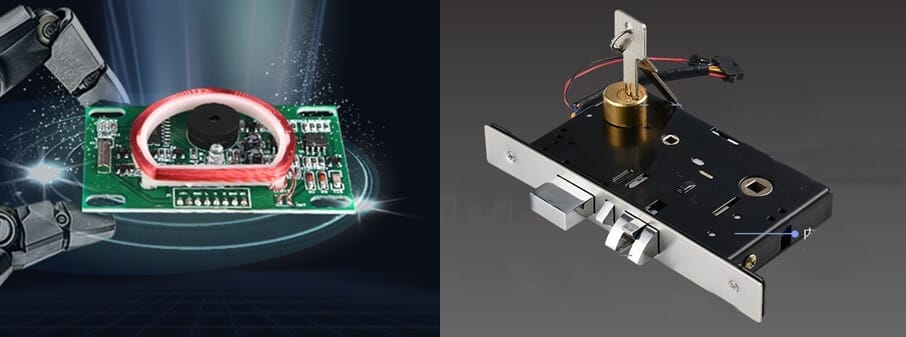 Hotel door lock mainboard and lock mortise maintenance