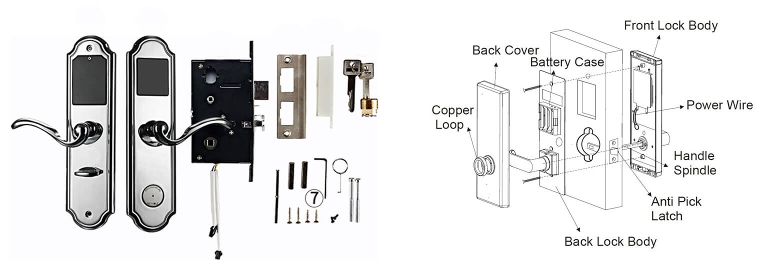 Hotel Door Lock Repair-hotel lock parts